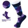 Alpine Swiss Mens Dress Socks 6 Pair Crew Sock Cotton Dress Socks for Men Solid Ribbed Argyle Pattern Multicolor Fun Designs - 4 of 4