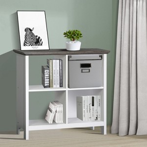 Saint Birch Olivia 4-Shelf Bookcase, Gray Oak/White - 1 of 4