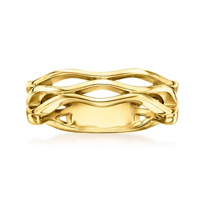 RS Pure by Ross-Simons 18kt Gold Vermeil Wavy Ring