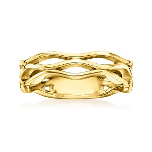 RS Pure by Ross-Simons 18kt Gold Vermeil Wavy Ring - 1 of 4