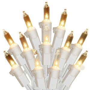 Itopfox Clear Christmas Lights Set, 2Pack 50Count Incandescent Mini String Lights with White Wire for Indoor Christmas Tree Garland Birthday Wedding - 1 of 4