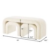 Kumasinova Set of 3 U-Shaped Ottoman, 44"+ 2x16.5" Ottomans, Modern Teddy Ottoman Bench, Versatile Bed Bench & Sofa Footrest, No Assembly Required - 4 of 4