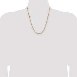 Chisel Stainless Steel Polished Yellow IP-plated 3mm 22" Wheat Chain Necklace - 1 of 4
