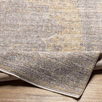 Neo Traditional Gray and Beige Polyester Area Rug 5'3" x 7'