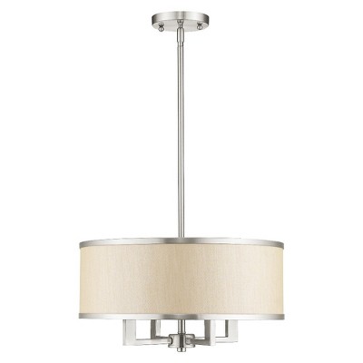 Sleek Park Ridge 18" Brushed Nickel 4-Light Chandelier