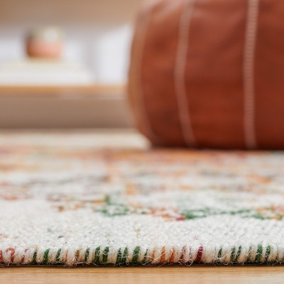Nomadic Ivory & Gold 27" Handwoven Wool Runner Rug