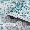 Washable Runner Rugs, Floral Vintage Distress Rugs, Traditional Medallion Non-Slip Foldable Stain-Resistant Soft Low Pile Rugs - 4 of 4