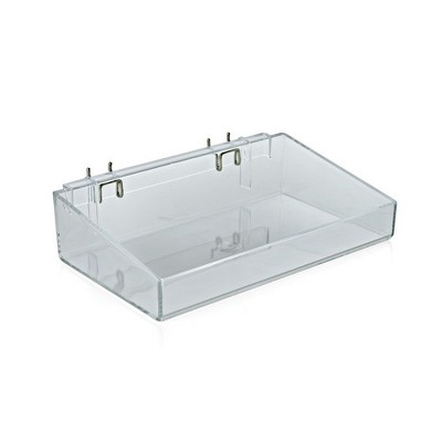 Azar Displays 12" W Open Tray for Pegboard or Slatwall, 2-Pack