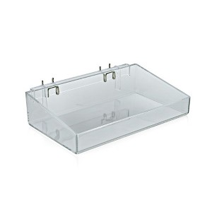 Azar Displays 12" W Open Tray for Pegboard or Slatwall, 2-Pack - 1 of 3