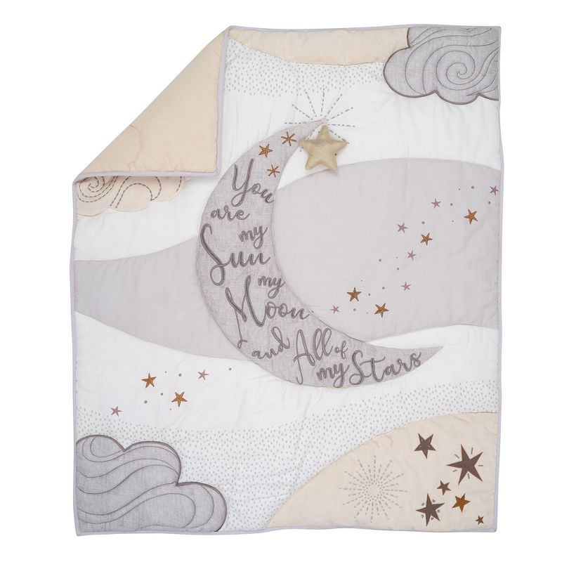Lambs & Ivy Goodnight Moon 3-Piece Celestial Nursery Baby Crib Bedding Set, 3 of 11