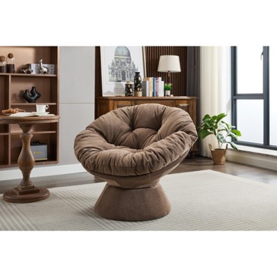 Ridstar Oversized 364 Swivel Barrel Chair & Accent Chairs For Drawing Room, Bedroom-Brown