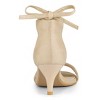 Allegra K Women's Kitten Heel Open Top Lace-Up Sandals - 3 of 4