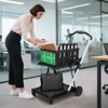 Collapsible Shopping Cart, Grocery Cart with Wheels and Removable Storage Crate, 2-Tier Portable Utility Cart for Home, Groceries, Supermarket - 3 of 4