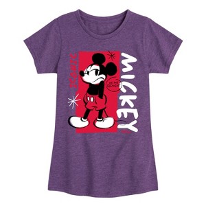 Girls' - Disney - Mickey Iconic Fitted Short Sleeve Graphic T-Shirt - 1 of 4