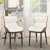 Dining Chairs Set of 2 - PU Leather Seats with High Resilience Sponge, Comfortable Comedor Sillas for Kitchen & Country Home - 3 of 4