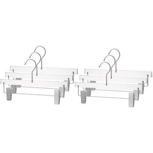 YBM Home Quality Acrylic Clear Skirt Hangers, Pack of 6 - 1 of 4