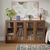 Dovelina Adjustable Hinges Cable Management! Black Sideboard Solves Storage Pain Points - 2 of 4