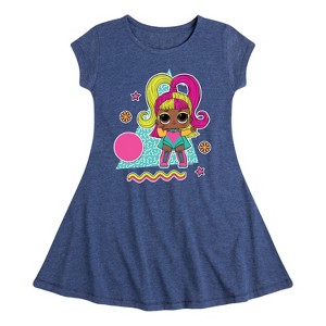 Girls' - LOL Surprise! - Glow Grrrl Retro Styled Fit & Flair Cap Sleeve Dress - 1 of 3
