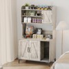 Cat Litter Box Enclosure with 4 Shelves & Storage Cabinet, 51.1 inch Tall Hidden Cat Furniture with Scratch Pad, Multi-Functional Indoor Cat House - 3 of 4