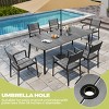 Pellebant 2.1m Patio Dining Table 6-8 People Durable WPC Tabletop Aluminum Frame Indoor/Outdoor Dining Table for Backyards Poolside Gardens - 4 of 4