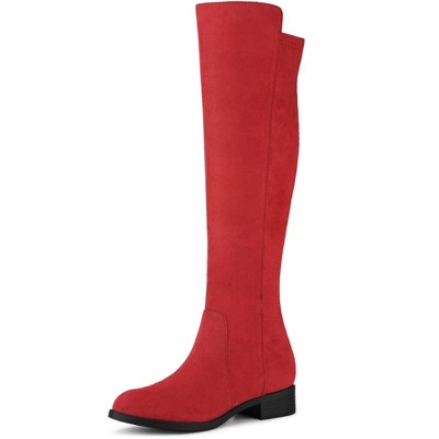 Allegra K Women's Halloween Side Zipper Chunky Heels Knee High Boots