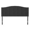 Full/Queen Provence Upholstered Arch Adjustable Tufted Headboard Glacier Gray - Hillsdale Furniture - 4 of 4