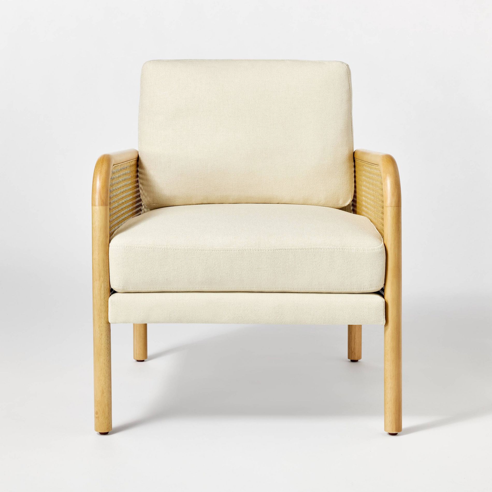 Cane and Upholstered Accent Chair Cream - Threshold™ designed with Studio McGee Assembly Required