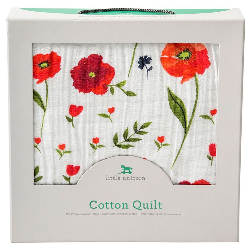 Little Unicorn Cotton Muslin Quilt Blanket, 3 of 11