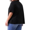 Agnes Orinda Women's Plus Size Short Sleeve Sheer Crewneck Button Down Knitted Casual Cardigan - 4 of 4
