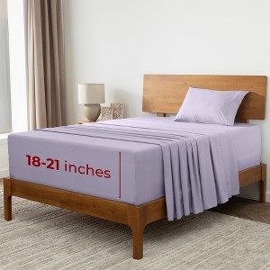 Mellanni 1800 Bed Sheet Set With DEEP Fitted Sheet - 1 of 3