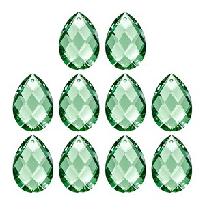 Unique Bargains DIY Hanging Grid K9 Crystal Pendant Teardrop beads 10 Pcs - 1 of 4