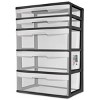 5 Drawer Wide Tower, with both Shallow and Deep Clear Plastic Drawers - 4 of 4