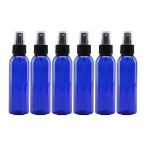 Cornucopia Brands 4oz Blue Plastic Spray Bottles w/Fine Mist Atomizer Caps, 6pk; for DIY, Travel, Beauty - 1 of 4