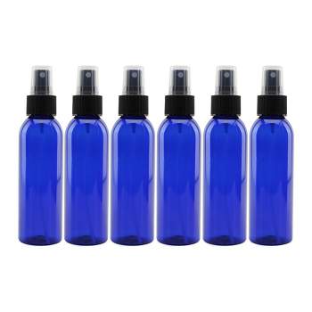 Cornucopia Brands 4oz Blue Plastic Spray Bottles w/Fine Mist Atomizer Caps, 6pk; for DIY, Travel, Beauty