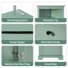 MAYEERTY Green Triangle Tall Cabinet 3 Drawers Adjustable Shelves MDF Painted - 3 of 4