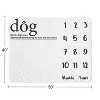 Sweet Jojo Designs Dog Birthday Milestone Blanket Dictionary White and Black - 3 of 4