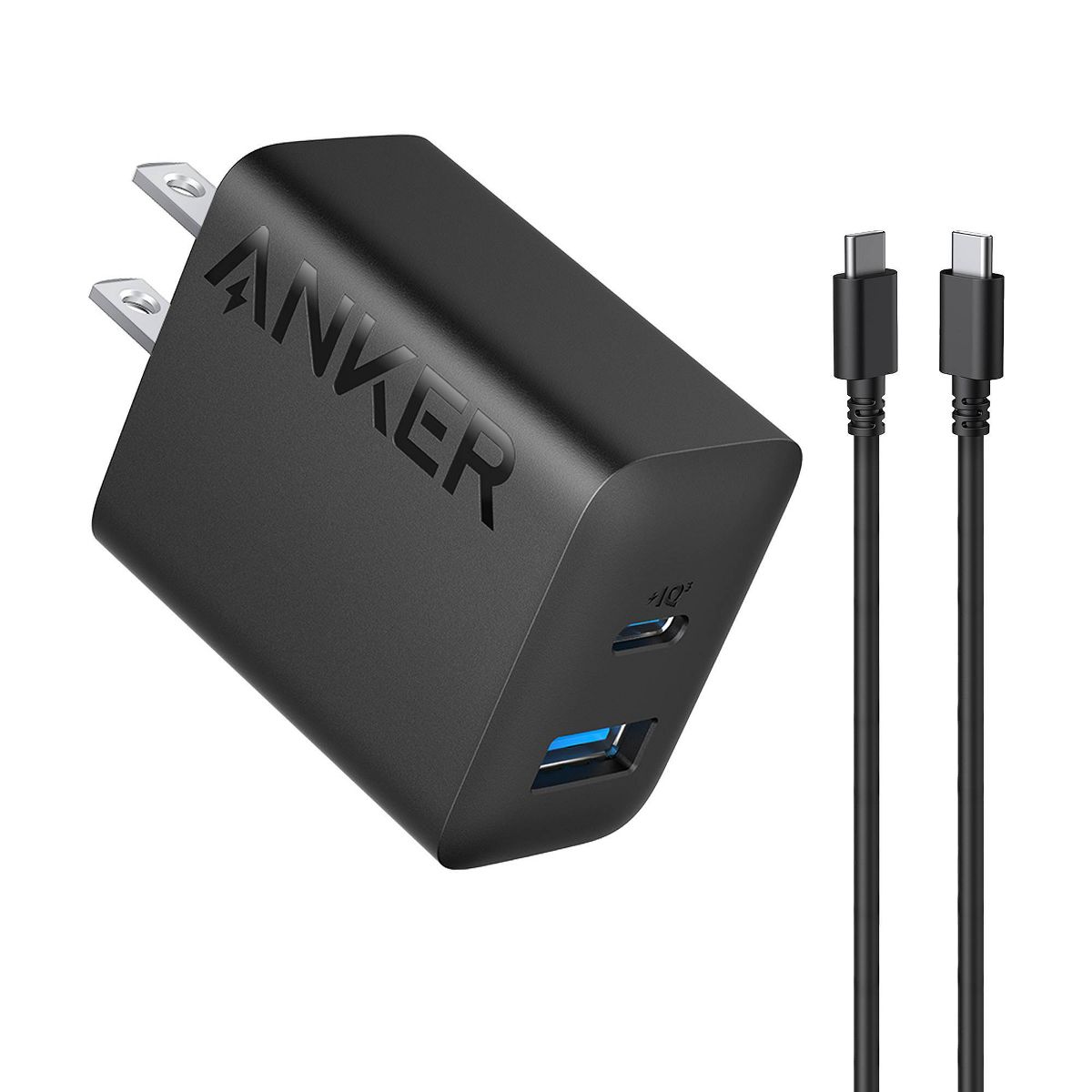 Anker 20W Dual Port with USB-C to USB-C Cable - Black