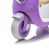 12V 2 Motors Kids Ride On Motorcycle, 2 Seater Electric Scooter Toy w/Music, Bluetooth, USB, Flip Seat, Storage Hooks & Oversized Trunk (Ages 3-6) - 4 of 4