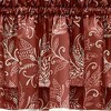 Ellis Curtain Lexington Leaf Pattern on Colored Ground Tailored Valance 58"x15" Brick - 4 of 4