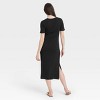 Women's Short Sleeve Rib Knit T-Shirt Dress - A New Day™ - image 2 of 3