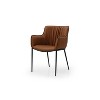 Whiteline Modern Living Tiffany Dining Armchair, Brown - 2 of 4