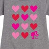 Girls' - Barbie - Heart Grid Graphic Short Sleeve Fleece Dress - 2 of 4