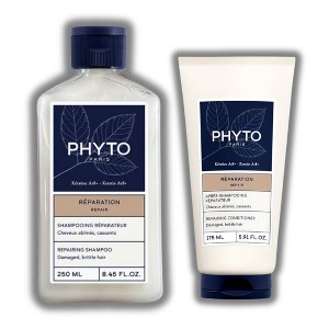 Phyto Paris Repair Reparation Repairing Shampoo (8.45 oz) & Repairation Repairing Conditioner (5.91 oz)| for Damaged, Brittle Hair - DUO SET - 1 of 2