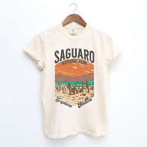 Simply Sage Market Women's Saguaro National Park Explore More Short Sleeve Garment Dyed Tee - 1 of 4