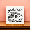 Slickblue Heartfelt Grandchild Wood Sign – Rustic 7x7 Knotty Pine with Hanging Slot or Shelf Display Option - 2 of 3