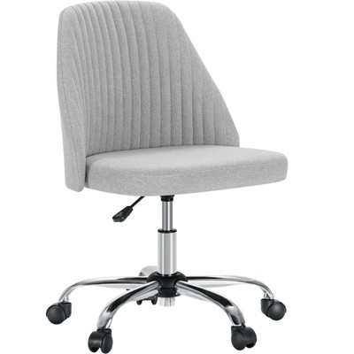 NicBex Armless Office Chair with Adjustable Height Modern Rotatable Vanity Chair Computer Chair with 5 Casters for Office, Study, Bedroom