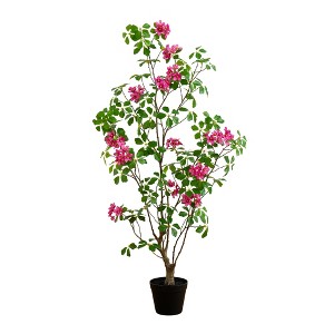 Nearly Natural 4-ft Artificial Dogwood Tree with Real Touch Leaves - 1 of 4