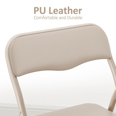 3-Piece Folding Square Table and Chair Set, Featuring a Portable Table and Chairs with Ssoft Pu Cushions.