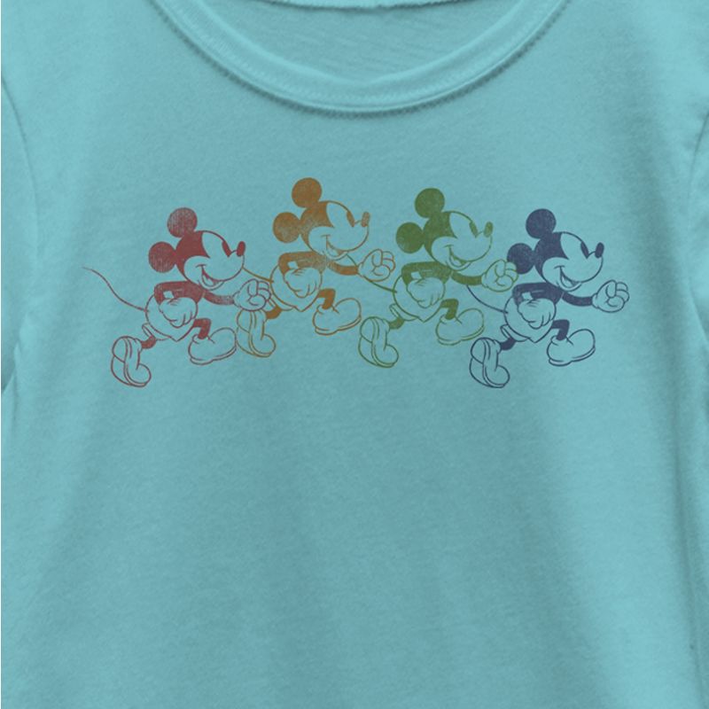 Girl's Disney Rainbow Mickey T-Shirt, 2 of 5