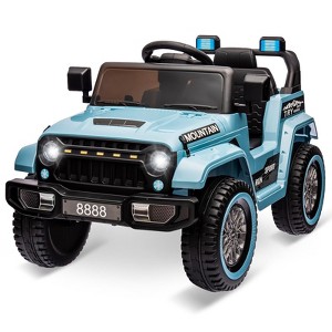 12V Kids Ride-On Truck Car with Remote Control, Spring Suspension, LED Lights, Music & MP3 Player - 1 of 4